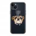 Полупрозрачный дизайнерский пластиковый чехол для Iphone 14 Plus Прозрачные собаки