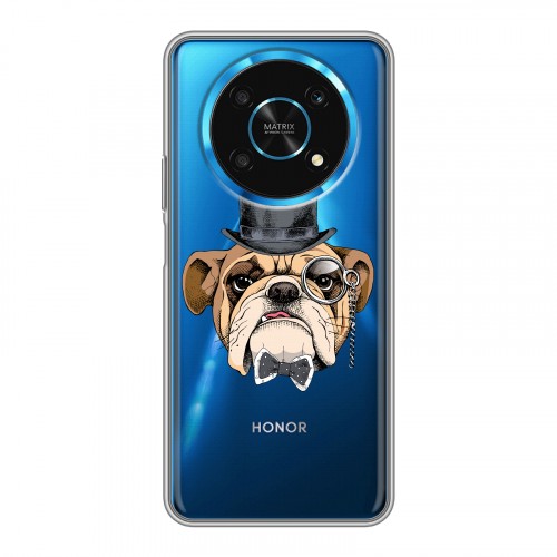 Полупрозрачный дизайнерский силиконовый чехол для Huawei Honor Magic 4 Lite 5G Прозрачные собаки