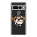 Полупрозрачный дизайнерский силиконовый с усиленными углами чехол для Google Pixel 7 Pro Прозрачные собаки
