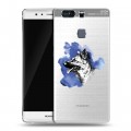 Полупрозрачный дизайнерский пластиковый чехол для Huawei P9 Plus Прозрачные собаки