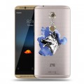 Полупрозрачный дизайнерский пластиковый чехол для ZTE Axon 7 Прозрачные собаки