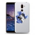 Полупрозрачный дизайнерский пластиковый чехол для Nokia 7 Plus Прозрачные собаки