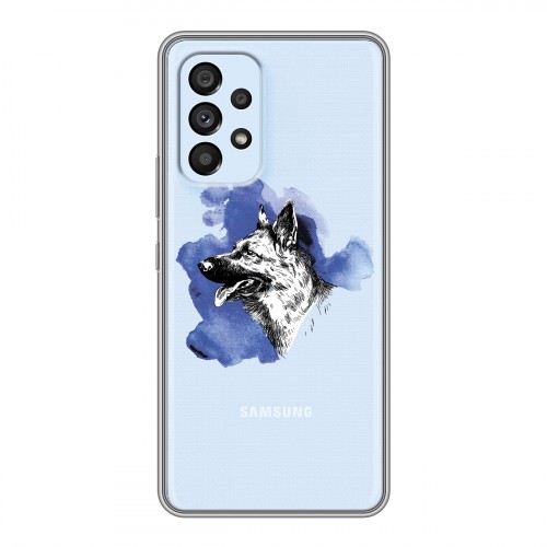 Полупрозрачный дизайнерский силиконовый чехол для Samsung Galaxy A33 5G Прозрачные собаки