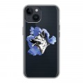 Полупрозрачный дизайнерский пластиковый чехол для Iphone 14 Прозрачные собаки