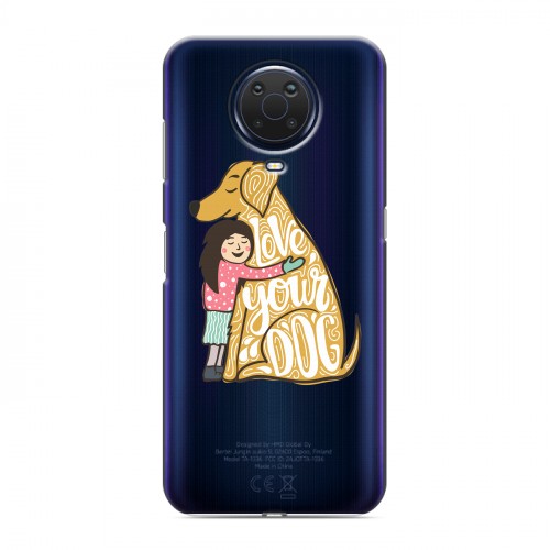 Полупрозрачный дизайнерский силиконовый чехол для Nokia G20 Прозрачные собаки
