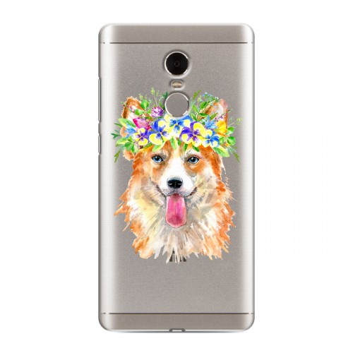 Полупрозрачный дизайнерский пластиковый чехол для Xiaomi RedMi Note 4 Прозрачные собаки