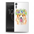 Полупрозрачный дизайнерский пластиковый чехол для Sony Xperia XZs Прозрачные собаки