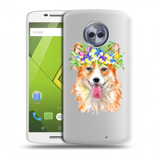 Полупрозрачный дизайнерский пластиковый чехол для Motorola Moto X4 Прозрачные собаки