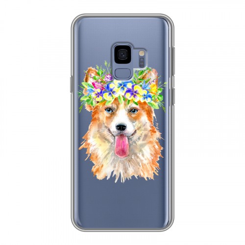 Полупрозрачный дизайнерский пластиковый чехол для Samsung Galaxy S9 Прозрачные собаки