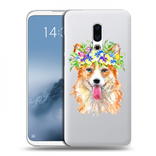 Полупрозрачный дизайнерский пластиковый чехол для Meizu 16th Plus Прозрачные собаки