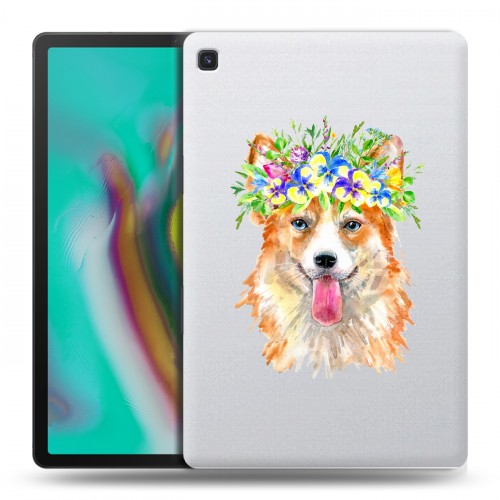 Полупрозрачный дизайнерский силиконовый чехол для Samsung Galaxy Tab S5e Прозрачные собаки