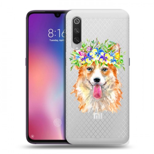 Полупрозрачный дизайнерский силиконовый с усиленными углами чехол для Xiaomi Mi9 Прозрачные собаки