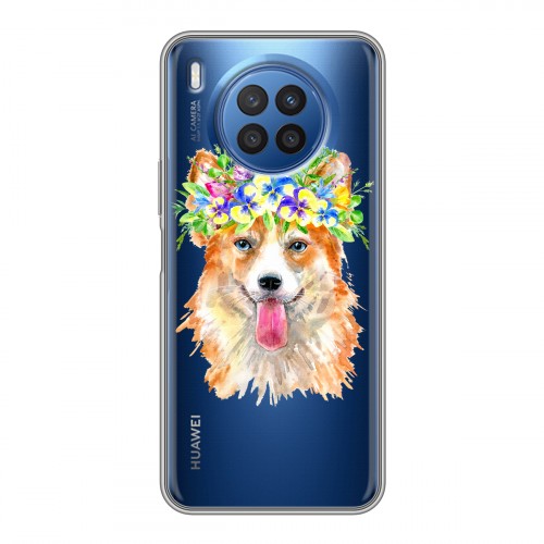 Полупрозрачный дизайнерский силиконовый чехол для Huawei Nova 8i Прозрачные собаки