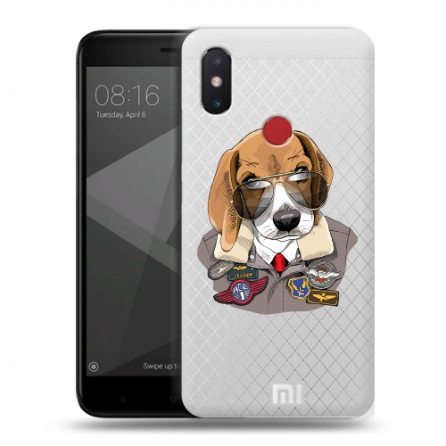 Полупрозрачный дизайнерский силиконовый чехол для Xiaomi Mi8 SE Прозрачные собаки