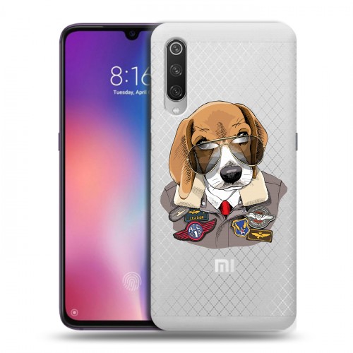 Полупрозрачный дизайнерский силиконовый с усиленными углами чехол для Xiaomi Mi9 Прозрачные собаки