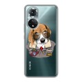 Полупрозрачный дизайнерский пластиковый чехол для Huawei Honor 50 Прозрачные собаки