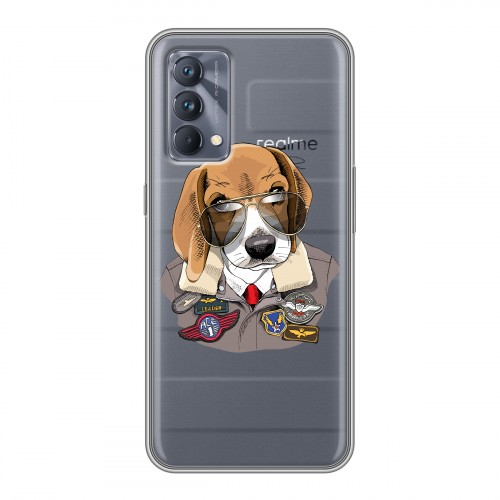 Полупрозрачный дизайнерский пластиковый чехол для Realme GT Master Edition Прозрачные собаки