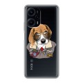 Полупрозрачный дизайнерский пластиковый чехол для XIaomi Poco F5 Прозрачные собаки