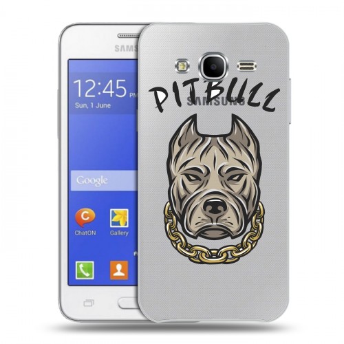 Полупрозрачный дизайнерский пластиковый чехол для Samsung Galaxy J7 Прозрачные собаки