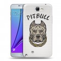 Полупрозрачный дизайнерский пластиковый чехол для Samsung Galaxy Note 2 Прозрачные собаки