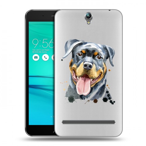 Полупрозрачный дизайнерский пластиковый чехол для ASUS ZenFone Go ZB690KG Прозрачные собаки