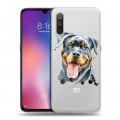 Полупрозрачный дизайнерский силиконовый с усиленными углами чехол для Xiaomi Mi9 Прозрачные собаки