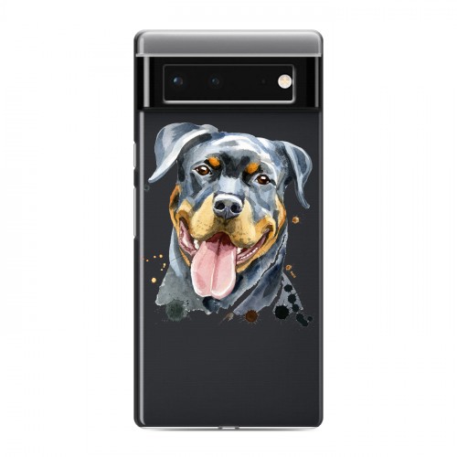 Полупрозрачный дизайнерский силиконовый чехол для Google Pixel 6 Прозрачные собаки