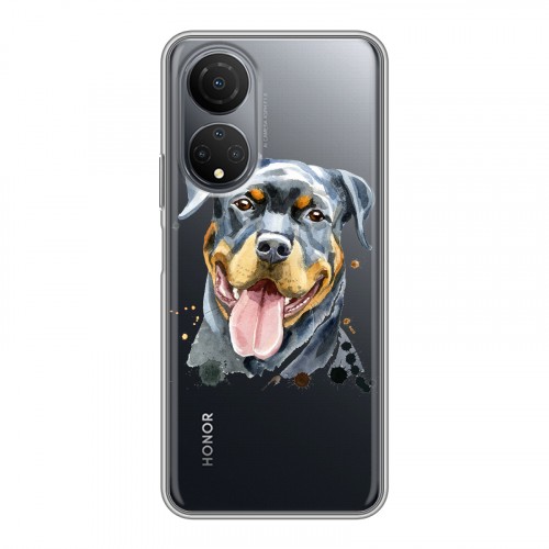Полупрозрачный дизайнерский пластиковый чехол для Huawei Honor X7 Прозрачные собаки