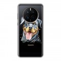 Полупрозрачный дизайнерский силиконовый чехол для Huawei Mate 50 Прозрачные собаки