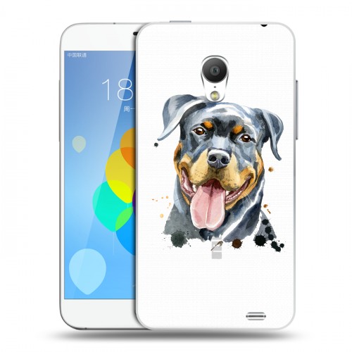 Полупрозрачный дизайнерский пластиковый чехол для  Meizu MX3 Прозрачные собаки