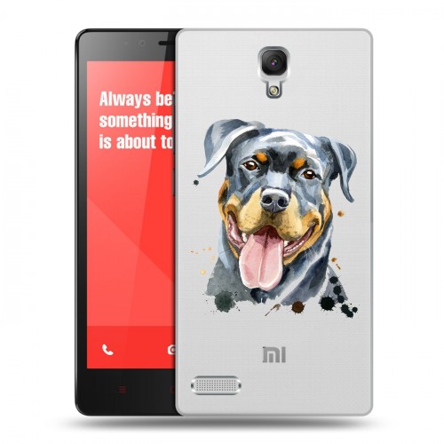 Полупрозрачный дизайнерский силиконовый чехол для Xiaomi RedMi Note Прозрачные собаки