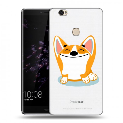 Полупрозрачный дизайнерский пластиковый чехол для Huawei Honor Note 8 Прозрачные собаки