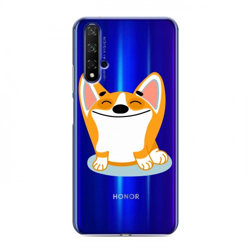 Полупрозрачный дизайнерский силиконовый чехол для Huawei Honor 20 Прозрачные собаки