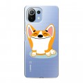 Полупрозрачный дизайнерский силиконовый чехол для Xiaomi Mi 11 Lite Прозрачные собаки