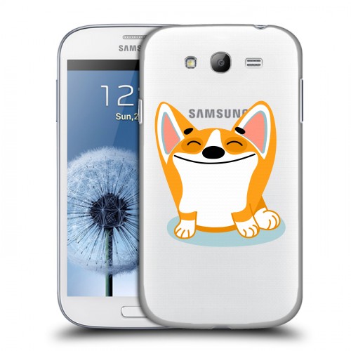 Полупрозрачный дизайнерский пластиковый чехол для Samsung Galaxy Grand Прозрачные собаки