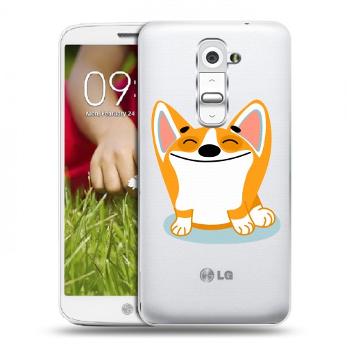 Полупрозрачный дизайнерский пластиковый чехол для LG Optimus G2 mini Прозрачные собаки