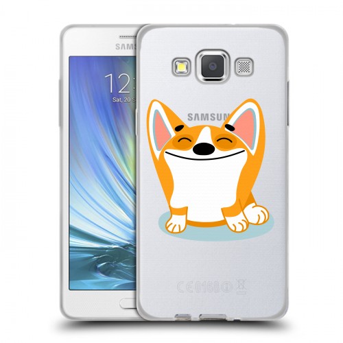 Полупрозрачный дизайнерский пластиковый чехол для Samsung Galaxy A5 Прозрачные собаки