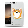 Полупрозрачный дизайнерский пластиковый чехол для Huawei Honor 6 Plus Прозрачные собаки