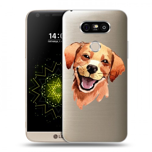 Полупрозрачный дизайнерский пластиковый чехол для LG G5 Прозрачные собаки