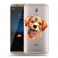 Полупрозрачный дизайнерский пластиковый чехол для ZTE Axon 7 Прозрачные собаки