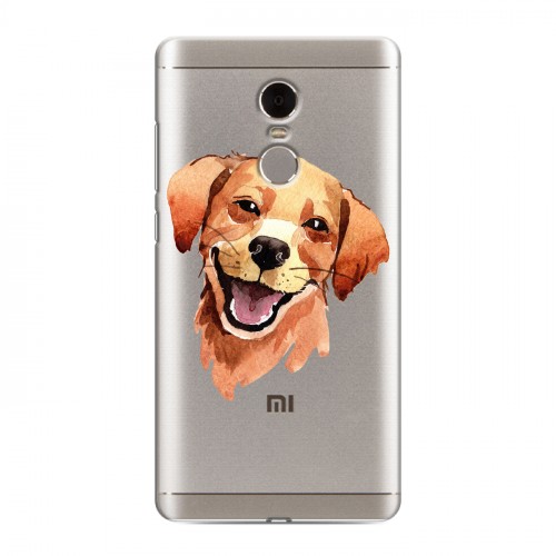 Полупрозрачный дизайнерский силиконовый чехол для Xiaomi RedMi Note 4 Прозрачные собаки