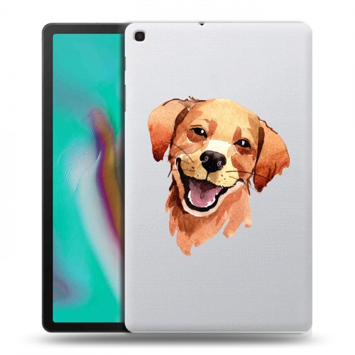 Полупрозрачный дизайнерский пластиковый чехол для Samsung Galaxy Tab A 10.1 (2019) Прозрачные собаки