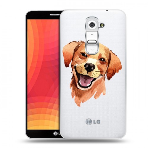 Полупрозрачный дизайнерский пластиковый чехол для LG Optimus G2 Прозрачные собаки