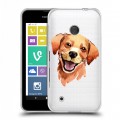 Полупрозрачный дизайнерский пластиковый чехол для Nokia Lumia 530 Прозрачные собаки
