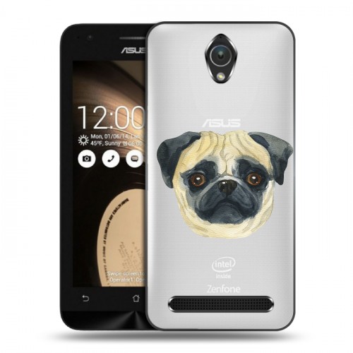 Полупрозрачный дизайнерский пластиковый чехол для ASUS ZenFone Go 4.5 Прозрачные собаки