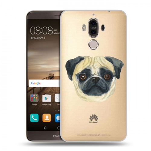 Полупрозрачный дизайнерский пластиковый чехол для Huawei Mate 9 Прозрачные собаки