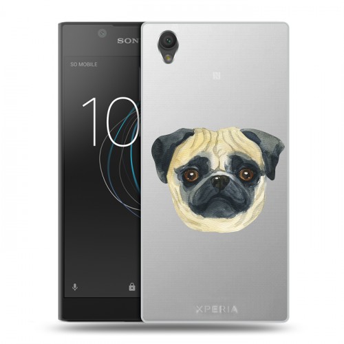 Полупрозрачный дизайнерский пластиковый чехол для Sony Xperia L1 Прозрачные собаки