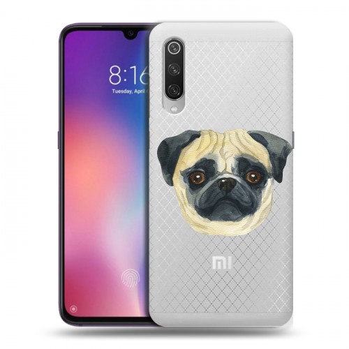 Полупрозрачный дизайнерский силиконовый с усиленными углами чехол для Xiaomi Mi9 Прозрачные собаки