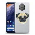 Полупрозрачный дизайнерский силиконовый чехол для Nokia 9 PureView Прозрачные собаки