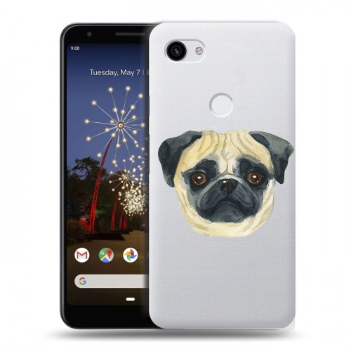 Полупрозрачный дизайнерский пластиковый чехол для Google Pixel 3a XL Прозрачные собаки